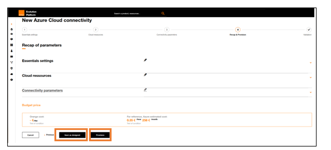 Project selection in credential list