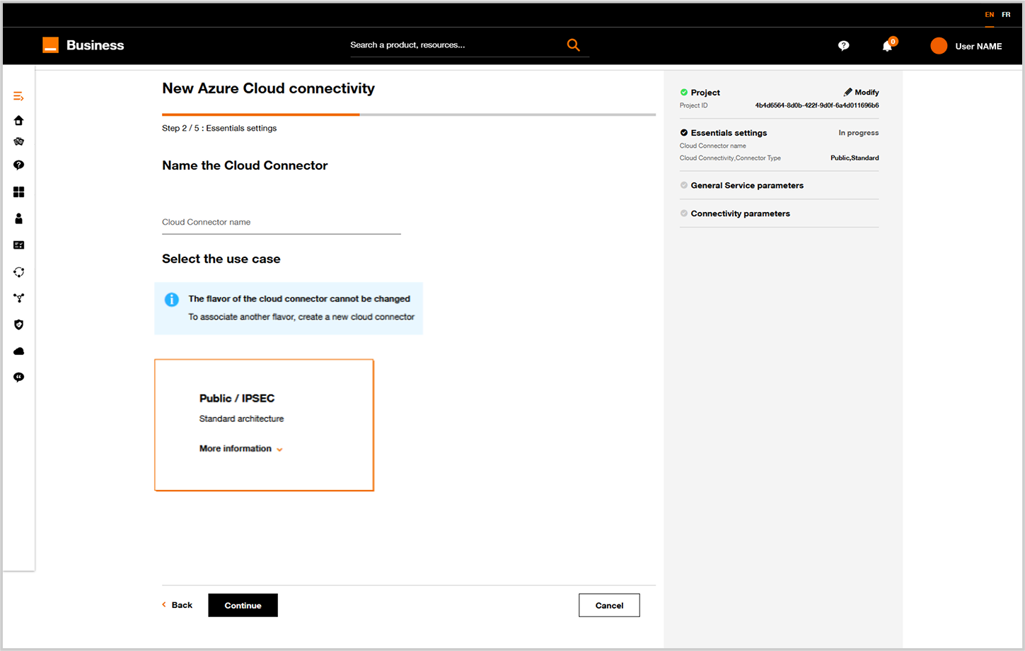 Modifier les paramètres du connecteur cloud