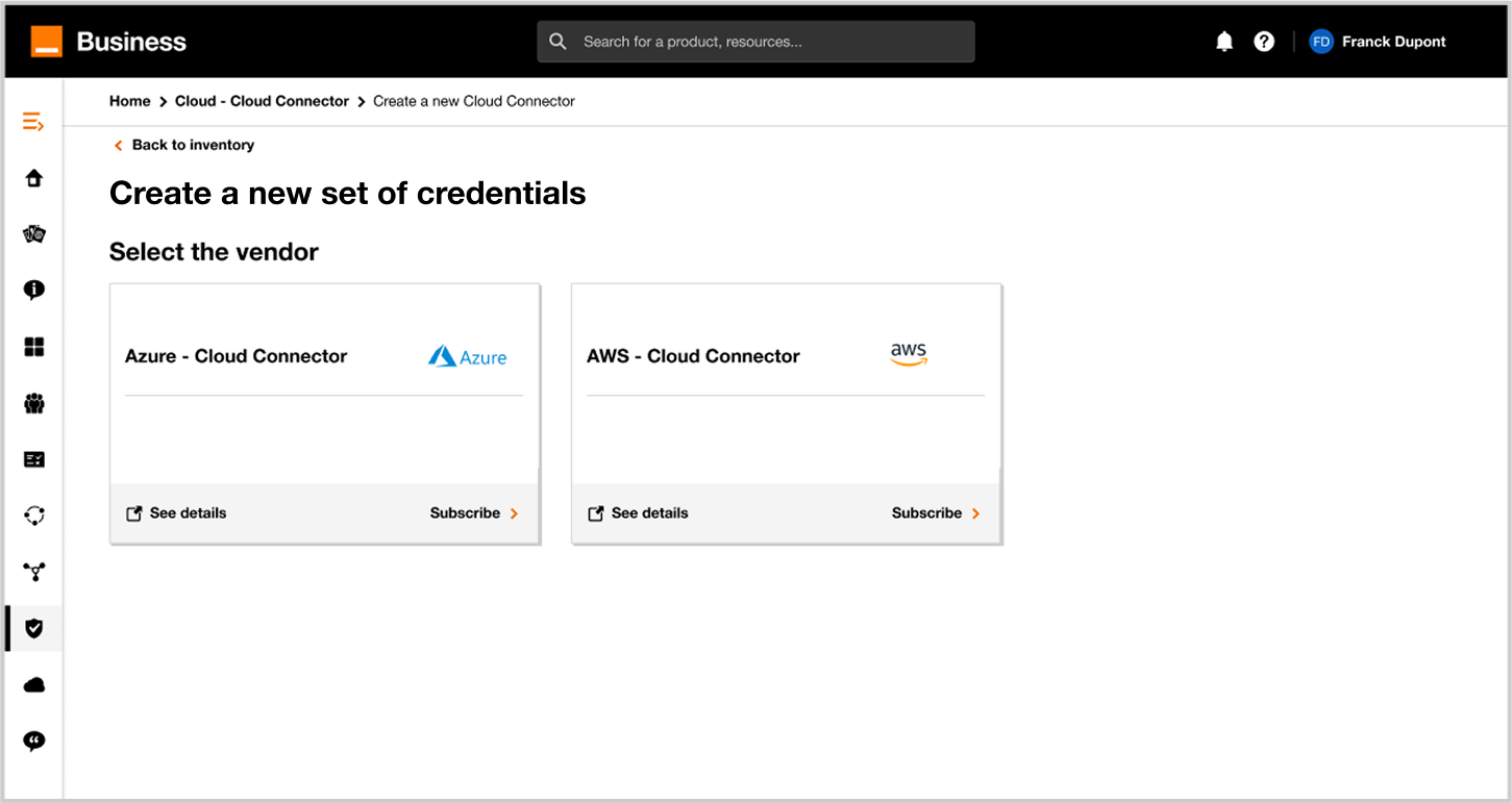Sélectionner le fournisseur de services cloud