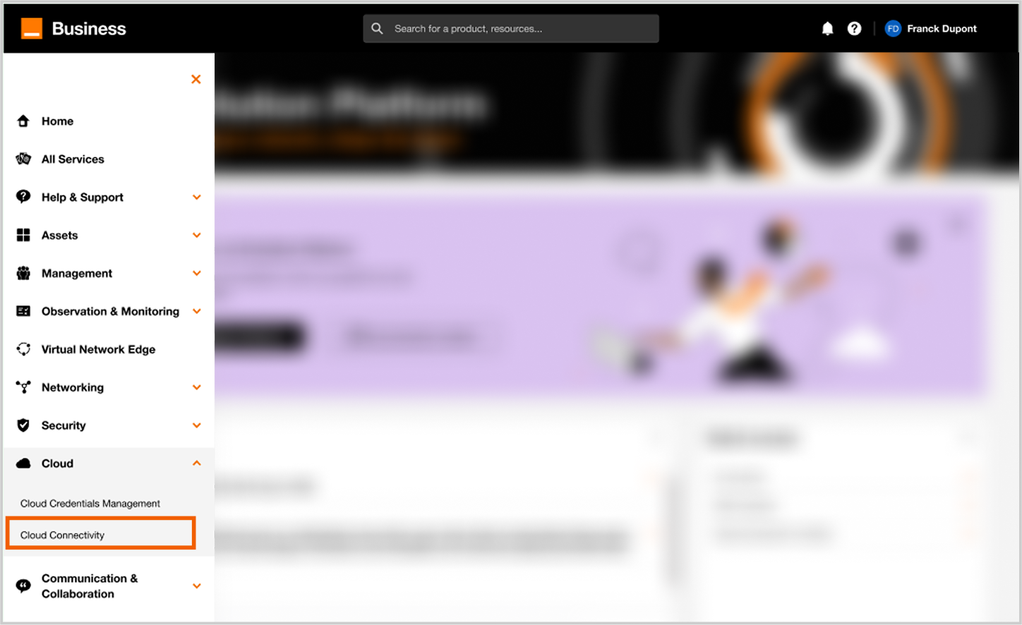 Credential menu