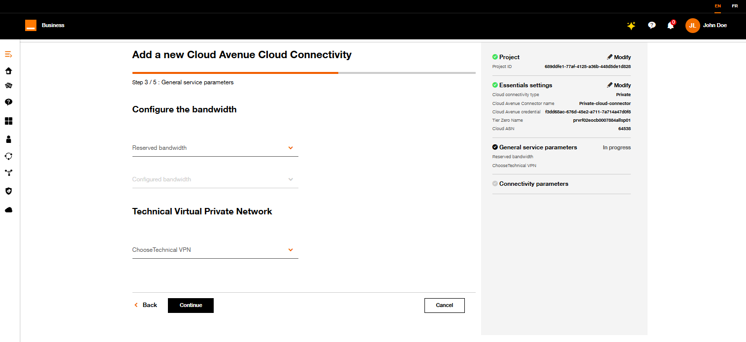 Configuration cloud.