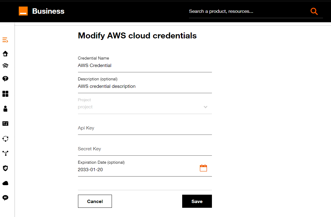 Save AWS credential edition
