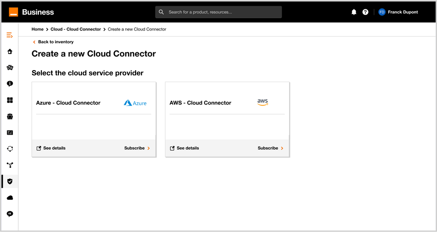 Service provider selection.