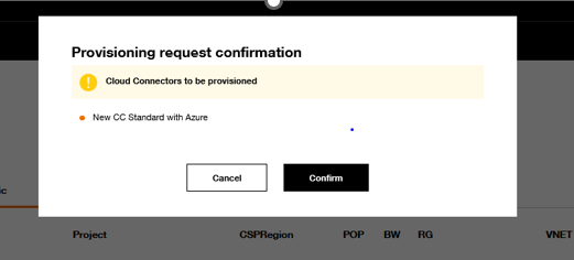 Request confirmation popup