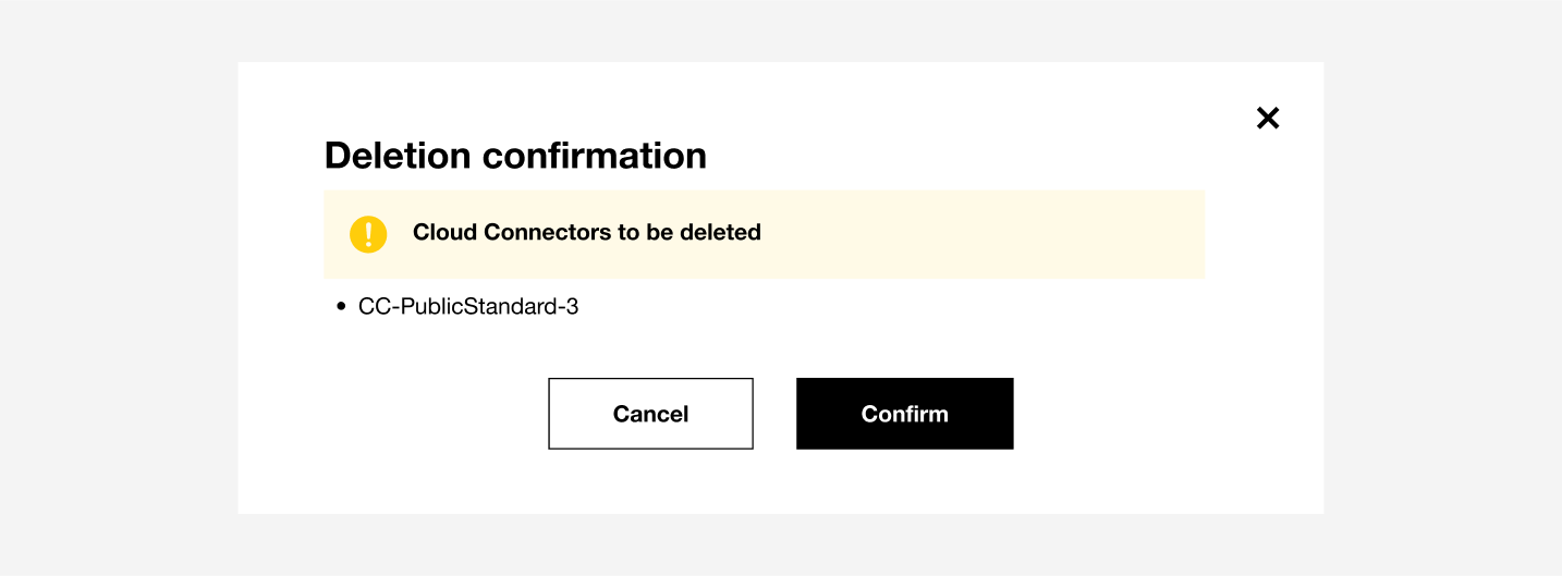 Deletion validation popup