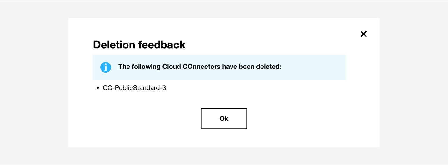 Deletion confirmation popup